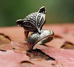 somethingmore999:   Little Fox Ring Cute Fox Ring Crocodile Ring