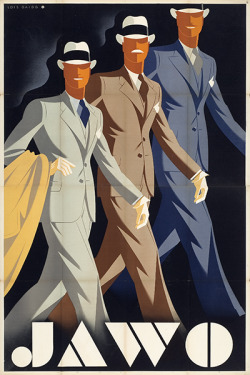 Lois Gaigg, poster design for men’s wear, 1934. Kaufhaus JAWO,