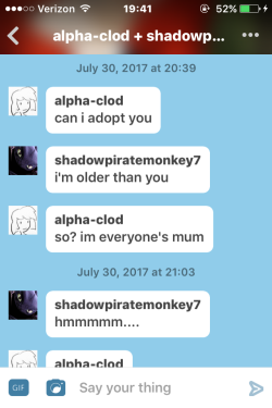 i can’t believe ive been your mum for 28 days(alpha-clod)uh