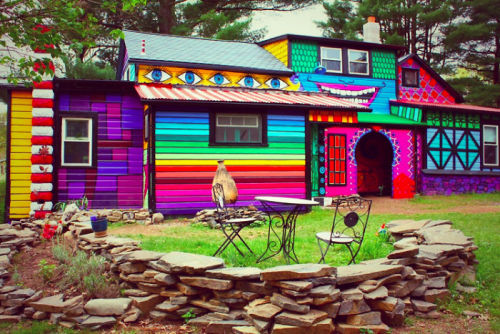 asylum-art:  Â The Most Beautiful And Colorful HousesÂ   1. Istanbul, Turkey 2. Mykonos, Greece  3. Rainbow House In Brooklyn 4. Rainbow House In Usa  5. ZamoÅ›Ä‡, Poland  6. Colorful House In Nippes, Cologne, Germany 7.Carabanchel 24 Building In Madrid,