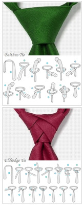 fashioninfographics:  How to tie the Balthus and Eldredge Tie