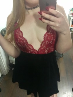 xxxdirtybabyx:  wearing this tonight… who says lingerie can’t