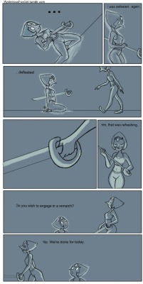 mysteriousfoxgirl:  HoloxPearl pg 1 here it is! Ugh, I hate the