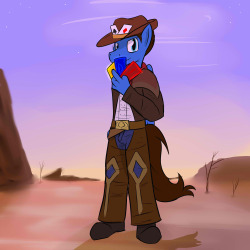 Flying Ace, cowboy pony.  Stream request