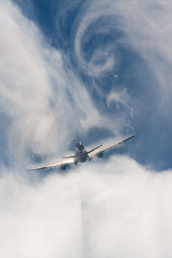 wolverxne:  Martinair MD-11 Breaking through the clouds || Tim