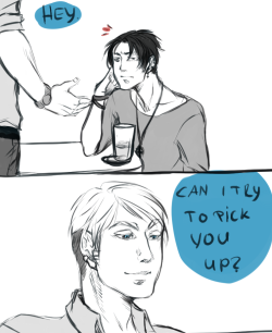 last-heroine:  bad pickup lines the second, this time eruri I’M