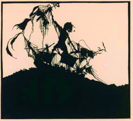 Papercut Totentanz - Dance Macabre from 1922 by German artist