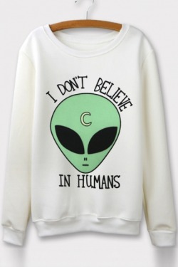 sneakysnorkel:  I don’t believe In Humans~  Sweatshirt // Tank