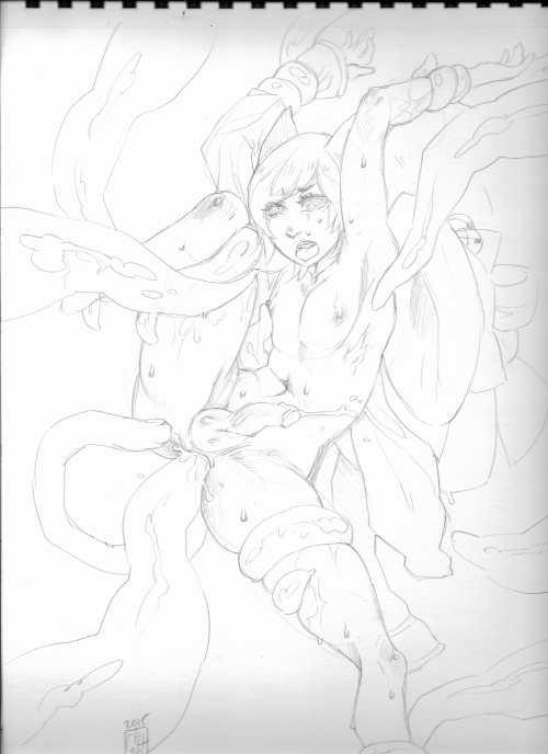 chazart:    Ali sketchbookAll characters ©  Ali and PajuxiI apologize for poor scans, the sketchbook is bigger than my scanner