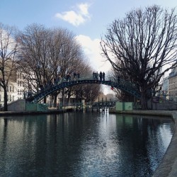 lovely Paris Sunday along Canal Saint-Martin (at Canal Saint-Martin)