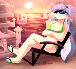 lazorchef:  MARIE WITH A BUNCH OF SANDCASTLES.  Because I’m