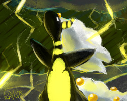 animatormx:  super shiny Epic Mega Ampharos by AnimatorMX the