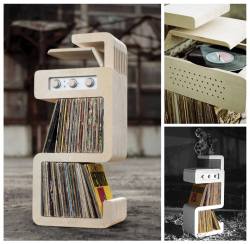 Record Stand with a built-in Record Player
