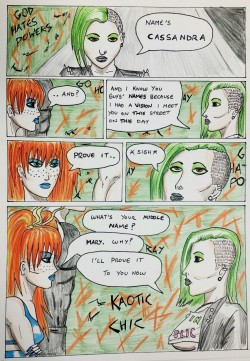 Kate Five vs Symbiote comic Page 161  Green-haired punky chick