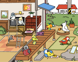 archimedes-yes:  potatopato:  Tori Atsume! Background is from