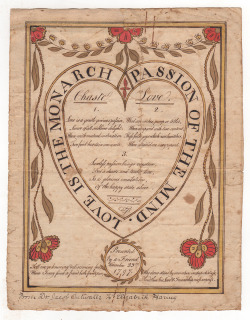 houghtonlib:  A 1797 token of affection given by            