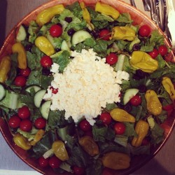 Greek villagers salad. #foodporn #jandlcatering #myjob #healthy