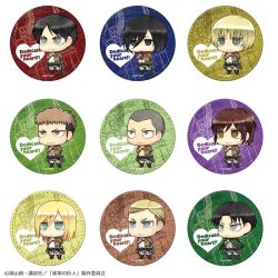 This new set of Shingeki no Kyojin chimi chara badges inadvertently