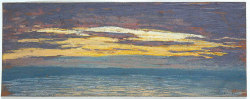 Claude Monet - View of the Sea at Sunset 4d [ca 1882] pastel