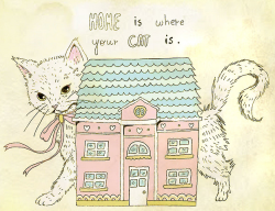 glittertomb:  Home is where your cat is by babyc 