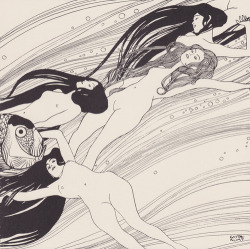 i-love-art:  Gustav Klimt: ‘The Blood of Fish, 1898’