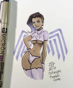 callmepo: Tiny doodle of Victoria’s Secret Alt Angel Sombra.