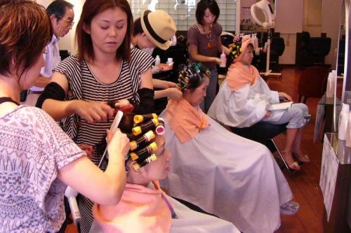 young japanese sissies getting their perms