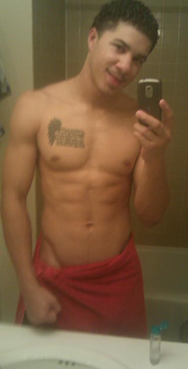 latinbastards:  guysexting:  Ohhh my word! Anthony Stanfield 24yo has got a THICK uncut cock! Dang, I want more photos of him! RaWR! Great submission!  http://latinbastards.tumblr.com/  