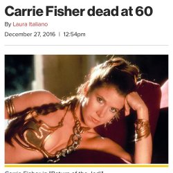 #ripcarriefisher #byeprincessleia #starwars