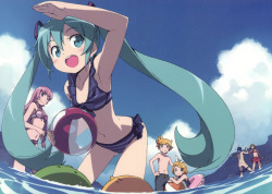 bikini crease fixme hatsune miku kagamine len kagamine rin kaito