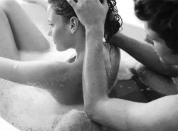 Washing her hair