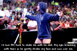 wrestlingssexconfessions:  I’d love CM Punk to choke me with