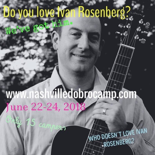 <p>Nashville Dobro Camp is the only one of its kind. Just 15 campers. In Nashville, TN. Ivan Rosenberg, Abbie Gardner, and Brandon Bostic. Some spots remain. June 22-24. Resophonic guitarists, we think you’re special. #dobro #resophonic #nashvilledobrocamp #nashville #dobrocamp #bluegrass #nashvilleacousticcamps  (at Fiddlestar)</p>