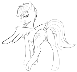 lewdhorses:Some Inking practice, mimicking an artist I look up