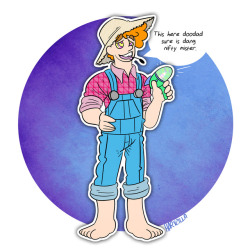 spacepupx:  DooDad A gift art for a hypnotist I was working with earlier in the week.Hillbilly stuff is not something I’m that versed in at all, but I know he digs it so I doodled away. 