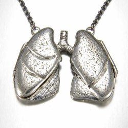 sosuperawesome:  Anatomical Lung and Heart Lockets by PeggySkempJewelry
