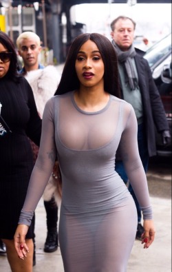 kissingcloudss:Cardi B wearing LAQUAN SMITH