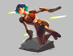 charlestan:  Fan art of Sabine from Rebels. I liked the sketch