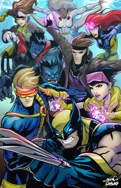 glencanlas:  Finally finished this 90′s xmen piece I threw