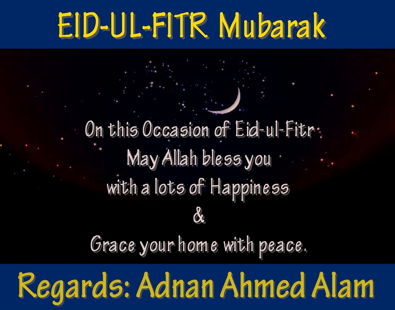 <p>Eid Mubarak</p>