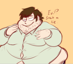 big-bellied-bunny-boy:“Evil? Who thinks I’m evil? I’m just