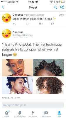 pinkcookiedimples:  Black girl hair appreciation thread on Twitter