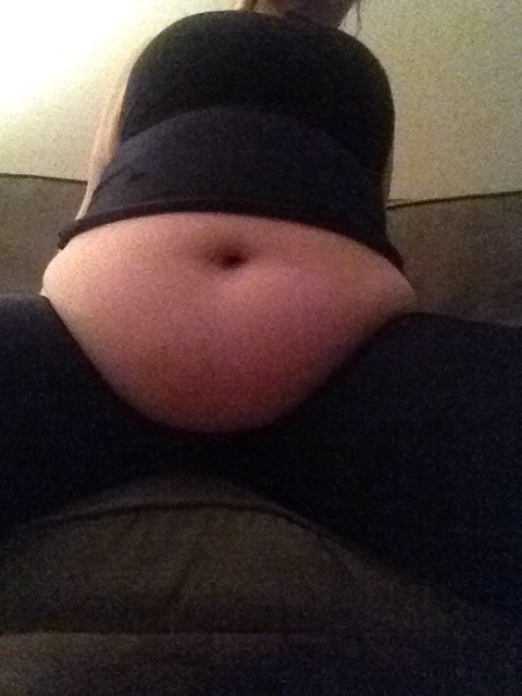 shinryuken3091: stuffedbellygirl18:  The most I can do without leaving the couch, my biggest shirts barely fit anymore!!  Gorgeous 