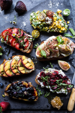 justfoodsingeneral:  Summer Crostini 6 Ways 