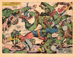 Double page spread from OMAC No. 2 (DC Comics, 1974). Art by