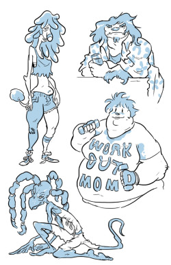 Blue doodles