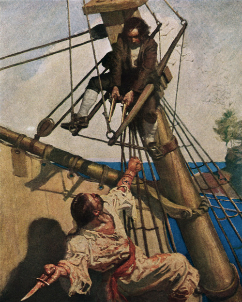 illustration-alcove:    N.C. Wyeth’s illustrations for Robert