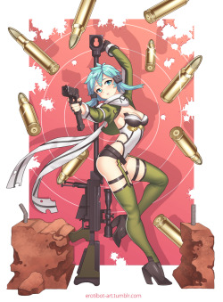 fandoms-females:  AF #5 - Bang Bang Fire Away ( sinon_pin_up_by_erotibot