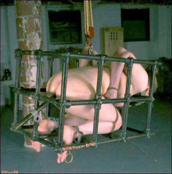 pigboyny:  predicamentbondage:  A cage isn’t just a place to