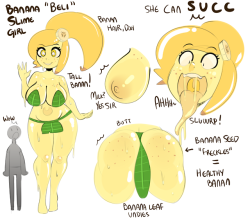 somescrub:    🍌  🍌    🍌    New Banana Slime Girl. At